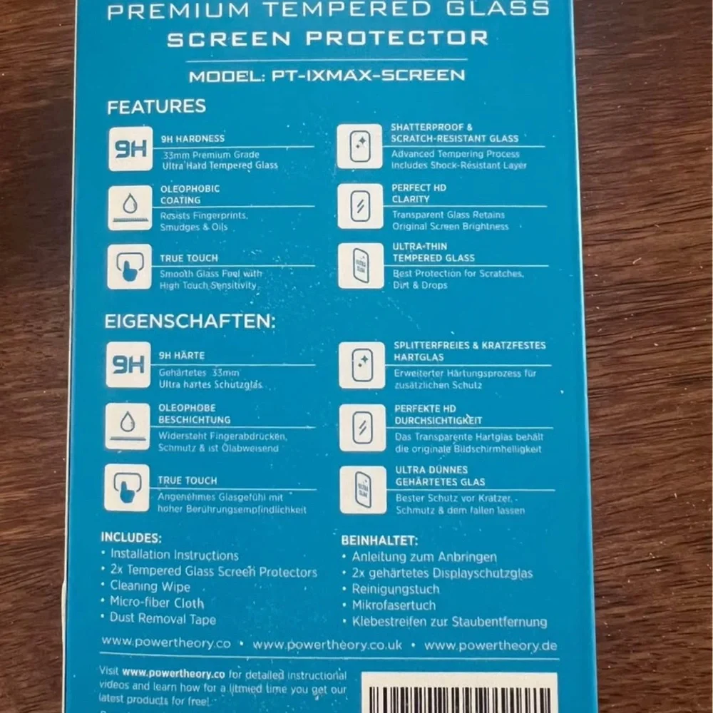 Premium Tempered Glass Screen Protector for iPhone XS Max - 2 Pack